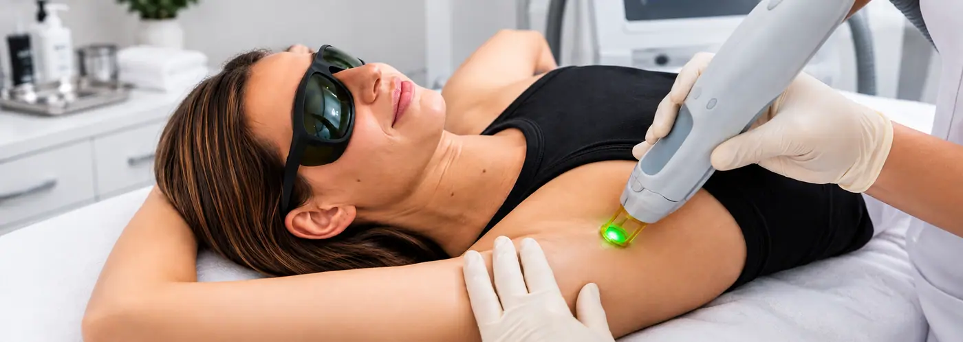 Séance de laser sur le plateau technique de la clinique.
